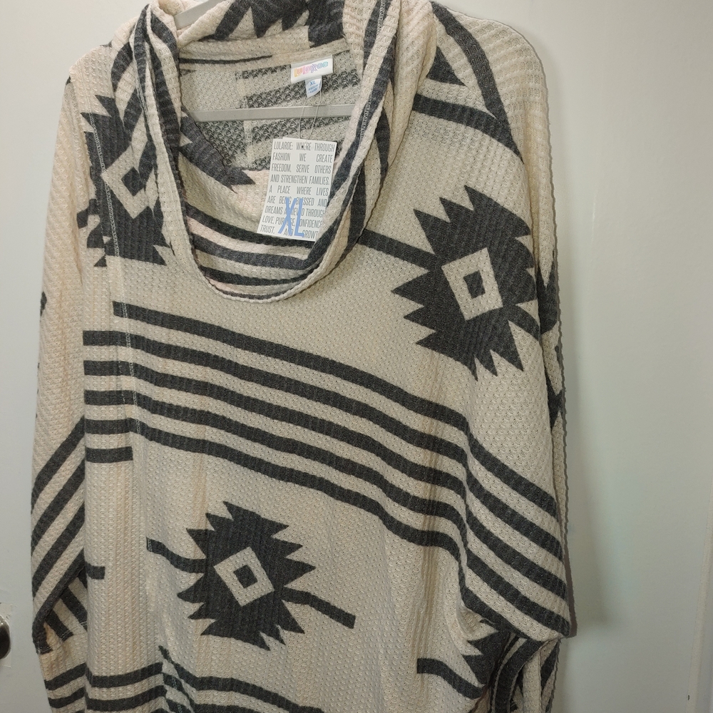 Lularoe🌈 Kristen Sweater Womens XL Aztec NWT Wrap Boho Fall Casual Asymmetrical